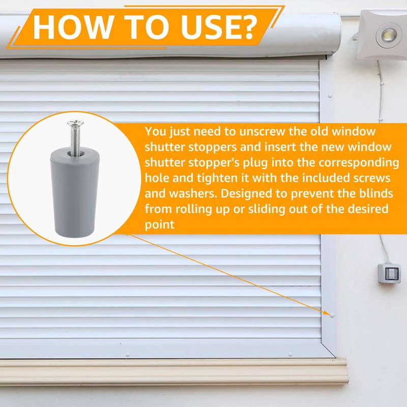 GBACHOOSE Pack of 30 Stop Buffer Stoppers for Roller Shutters,