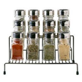 Kitchen Details 3 Tier Free Standing Spice Rack Organizer Shelf, Counter Top, Pantry Kitchen Cabinet, Onyx