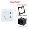 2 Gang Power Outlet with 2 HDTV Port Wall Plate