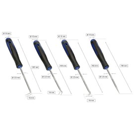 KOTARBAU® Hook Set of 4 Piercing and Hook Tools for O-Ring Seals