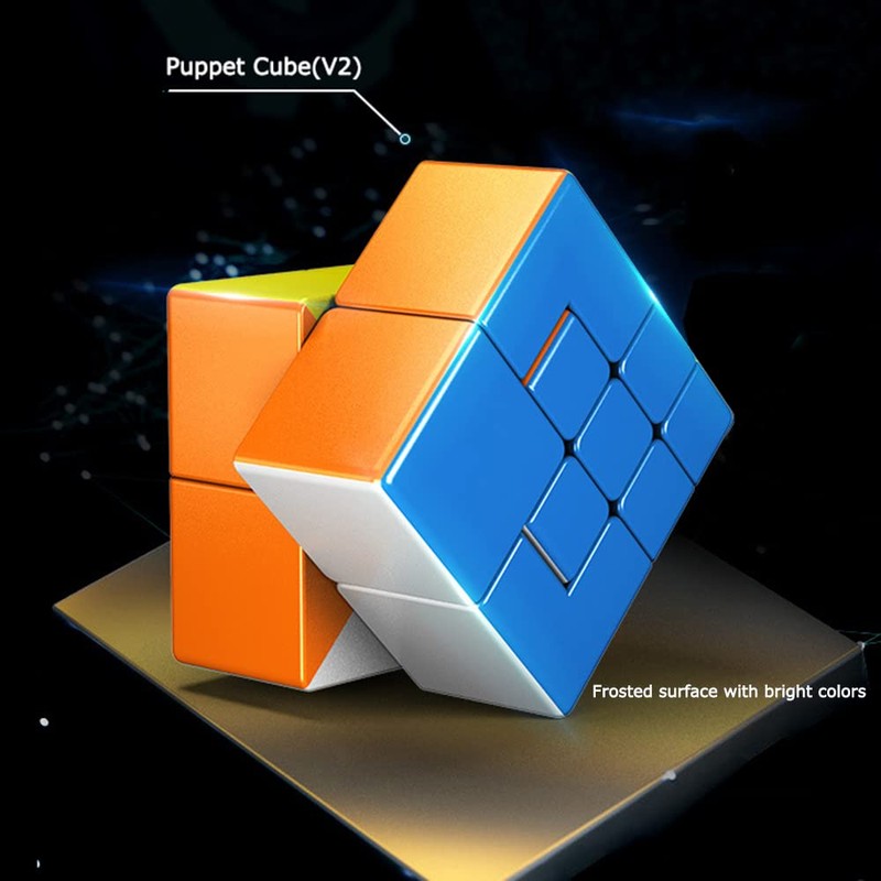 AI-YUN 3x3 Puppet Speed Cube, 3x3 Bandage Magic Cube, Brain
