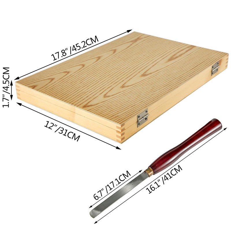 Happybuy 8PCS Wood Chisel Set, 7" Lathe Tools, Woodworking &