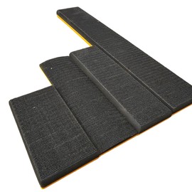 WTP TOOLS Sanding Block Kit, 4 Pieces, Flexible Hookie or Sticky, Automotive, Microfiber Cleaning Cloth, Orange (Hook & Loop)