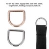 120Pcs Metal D Rings Seamless Interface Strong Load Bearing Gold
