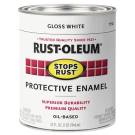 Rust-Oleum 7792502 Stops Rust Brush On Paint, Quart, Gloss White, (Pack of 1)