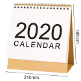 Standing Desk Calendar Academic Year 2019-2020 Twin-Wire Binding Stand Up Calendar
