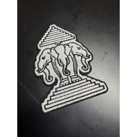 Unbranded 3 Headed Elephant Embroidered Patch - Southeast Asian - Erawan Laos Thai SEA