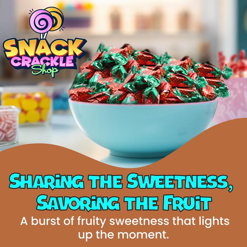 Strawberry Hard Candy - Bulk Individually Wrapped Candy, Nostalgic Candy,