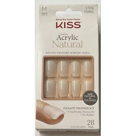 Kiss Salon Acrylic Natural Revolutionary Acrylic Nails, KSAN02 Medium