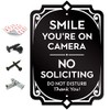 SignSeries Smile You’re on Camera - No Soliciting, Door Signs