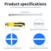 FOCMKEAS 2 in 1 Adjustable-Length Screwdriver,PH2 Phillips and 6.3mm Slotted