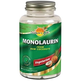 Nature's Life Monolaurin Capsules, 1000 mg | Vegetarian | Support for Healthy Immune Function & Digestion | Optimal Wellness Benefits | 90 ct