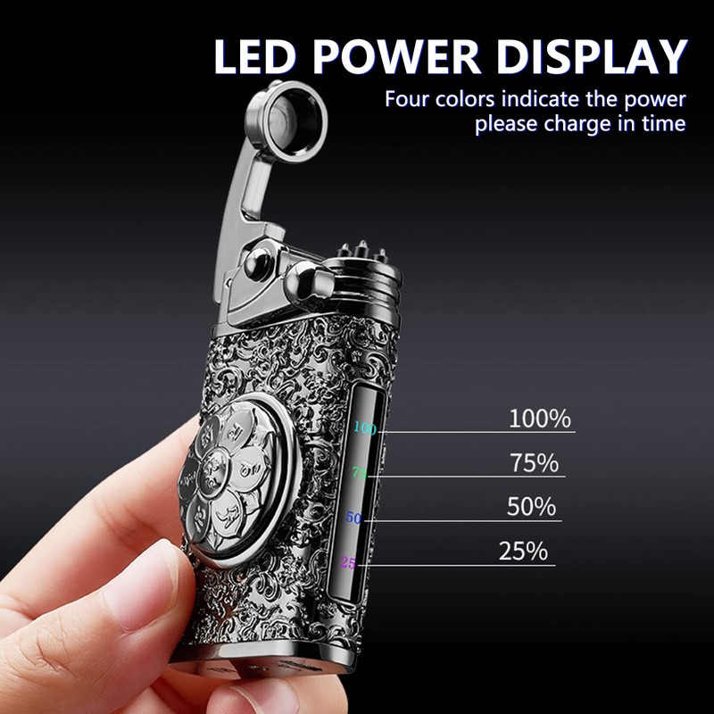 BABOBIU Electric Lighter Rechargeable Lighter Rocker Arm Lighter Windproof Flameless
