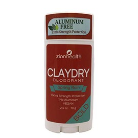 Zion Health Clay Dry Bold Deodorant Stick 2.5 oz Spring Rain