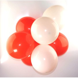 12" Latex Balloons, Pack of 20 (Red, White)