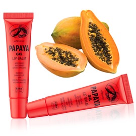 Papaya Ointment, Papaya Gel Lip Balm, Papaw Ointment Lip Balm for Men & Women, Papaya Balm, Moisturising Repairing, Removes Dead Skin & Brightens Lip, Pack of 2
