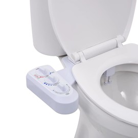 CHARMMA Bidet Toilet Seat Attachment Hot Cold Water Dual Nozzles,Bidet Taps & Sprayers-145292
