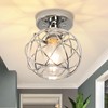 Loiogohot Hallway Ceiling Light Fixtures,Flush Mount Ceiling Lights Metal Cage