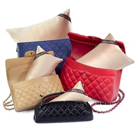 Bag-a-Vie Purse Pillow Shaper Insert - Luxury Purse and Handbag Shapers [4-Pack] - Champagne