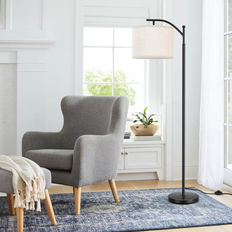 OUTON Beige Drum Lamp Shades for Floor Lamps, 11" Top