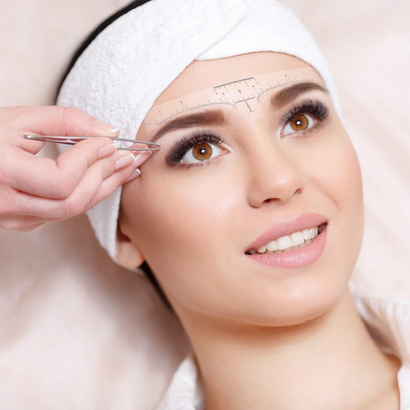 Pack of 100 Eyebrow Rulers with 1 Box 10M Premium