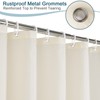 AooHome Extra Long Fabric Shower Curtain, Polyester Solid Shower Curtain