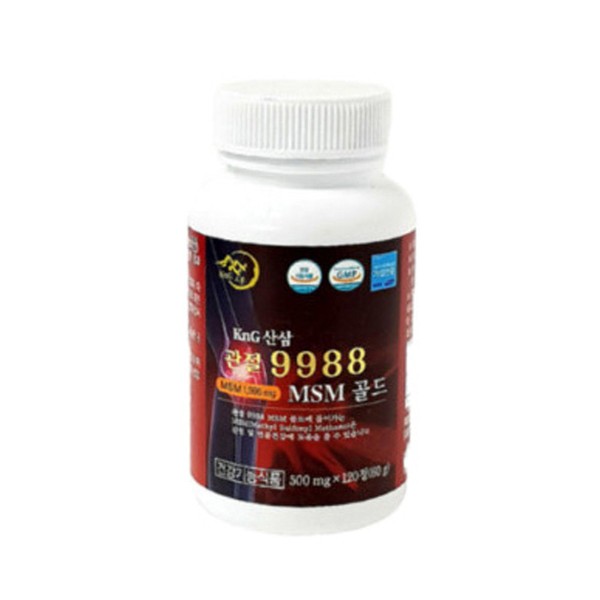 Joint 9988 MSM (1,996mg) Gold Cartilage health health functional food containing wild ginseng, recommended sulfur intake, 120 tablets per box of single item / 관절9988 MSM(1,996mg)골드 산삼함유 연골건강 건강기능식품 유황섭취권장량, 단품 1박스 120정