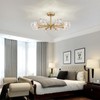 XINGQI 8-Light Semi Flush Mount Ceiling Light Fixture Modern Antique