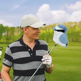 Golf Cover, Blade Putter / Hybrid, Small Mallet Putter, Elastic Closure, Pin Type, Character Club Head Cover, Plush, Removable, Smooth, Healing, Single Item, Animal, Cute, Present