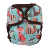 One Size Cloth Diaper Cover Snap with Double Gusset (Animal)