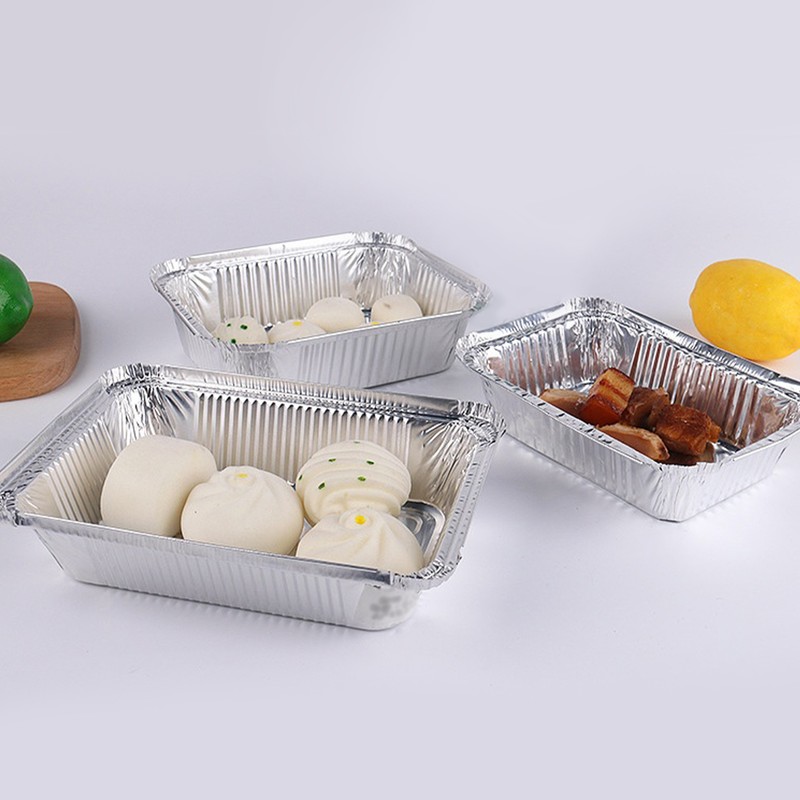 Disposable Tin Foil Box with Lid Outdoor Barbecue Baking Oven