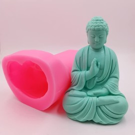Big Size Buddha Silicone Mold Candle Wax Molds Resin Gypsum Concrete Mold Mould Home Garden Decorations Craft Mold