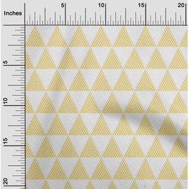 oneOone Viscose Jersey Fabric Triangle Geometric Decor Fabric Printed by The Meter 60 Inch Wide