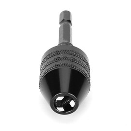 Mini Drill Chuck 0.3-3.2mm with M8 Chuck Rod Set for 3-Jaw Drill Bits (Black)