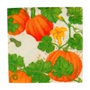 Caspari Pumpkin Chintz White Cocktail Napkins - 20 Per Package,