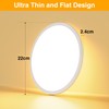 OUILA LED Ceiling Light Flat Round - Diameter 22 cm
