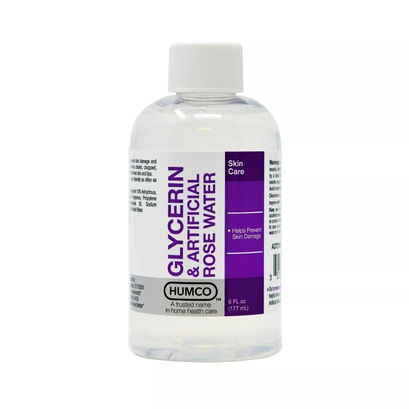 Pure Humco Glycerin with Rose Water 6 oz Pure Vegetable