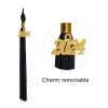 GraduationMall Matte Graduation Gown Cap Tassel Set, Black, Xs 45