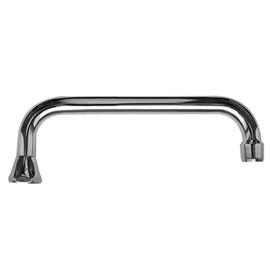Schläfer 400114 U-Spout for Standing and Wall Fittings 30 cm, U-Pipe Spout with Mixing Nozzle M22, Swivel Spout for Mixer Tap, Throw with 3/4 Inch IG, Metal in Chrome