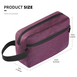 Icramsy Travel Toiletry bag Toiletry bag for women men Hanging toiletry bag Cosmetic bag Travel accessories Gift for Women Men Girls (Deep purple)