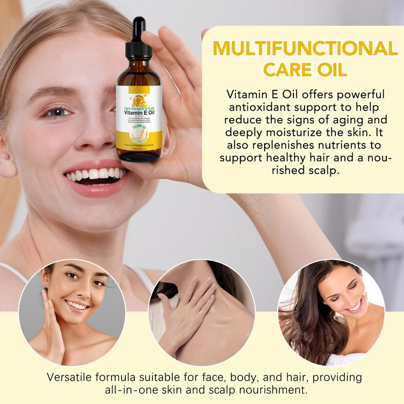 Vitamin E Oil, 100% Pure Natural Plant Extracts Vitamin E