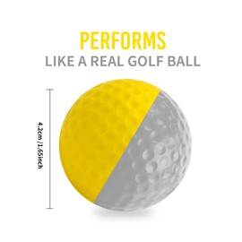 WeeGoo 50 Pack Yellow Foam Golf Balls Soft Golf Practice Balls, Sponge Golf Training Balls, Flight Soft Foam Garden Golf Balls for Indoor, Outdoor