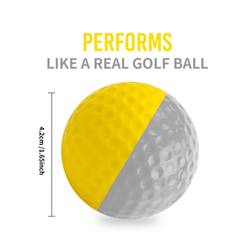 WeeGoo 50 Pack Yellow Foam Golf Balls Soft Golf Practice