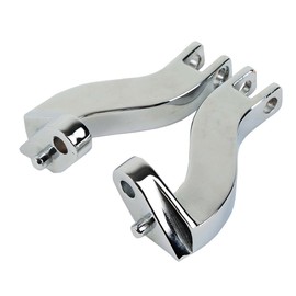 XFMT Motorcycle Chrome 10mm Rear Passenger Footpeg Mount Kit For Harley Touring Road King, Street Glide, Electra Glide Ultra Classic '93-Later