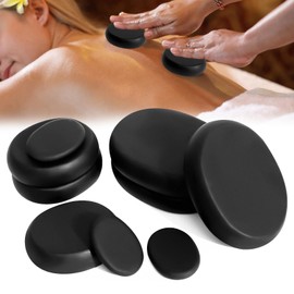 Hot Stone Massage Set, 9 Pieces Basalt Massage Stones, Large Hot Stones, Stones Massage Stones, Suitable for Spa Private Users Massage Therapy Relaxation