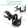 Vive Wheelchair Cup Holder (XL) - Universal, Adjustable, Clip On