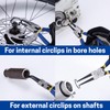 7 Inches Snap Ring Pliers, Internal Circlip Pliers with Bent