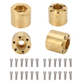 4 Pcs Brass Wheel Hex Hub Adapter RC Car Crawler Widen Adapter for 1/10 RC Crawler 1.9 2.2in VP Wheels Rims 18.4mm Thickness