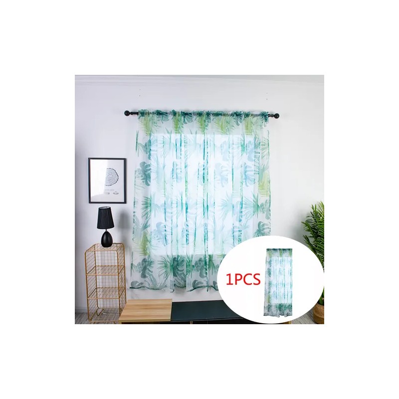 Trees Sheer Curtain Window Durable Creative Voile Drape Vala