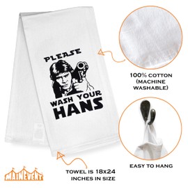 MAINEVENT Please Wash Your Hans S Wars Kitchen Towel 18x24 Inch, S Wars Hand Towel, S Wars Dish Towel, Funny Kitchen Accessories, Nerdy Household Item, Geek Kitchen Decor, Hans Character Decor